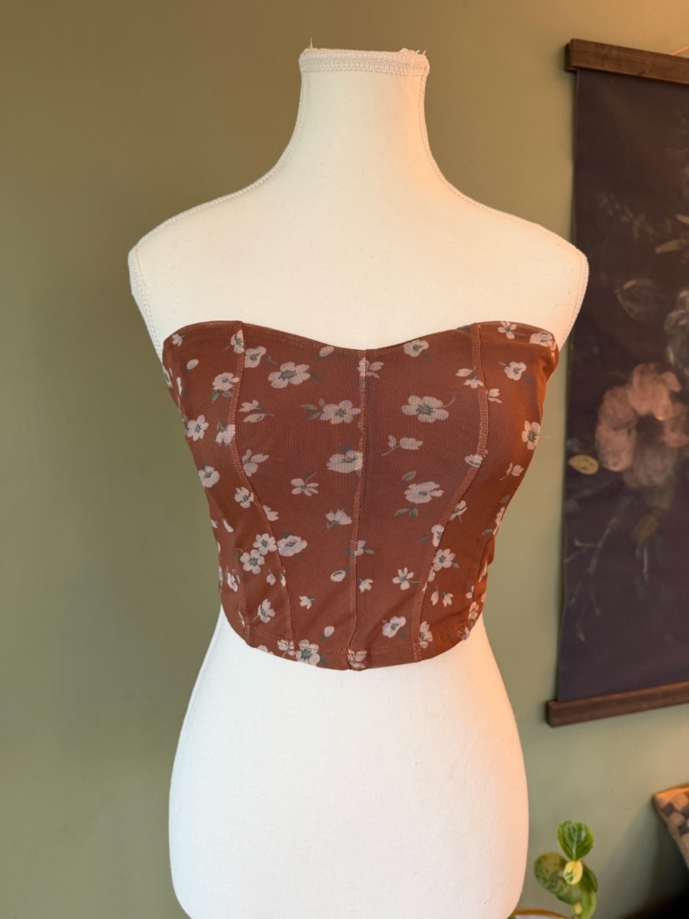 Altar'd State Floral Bustier Top
